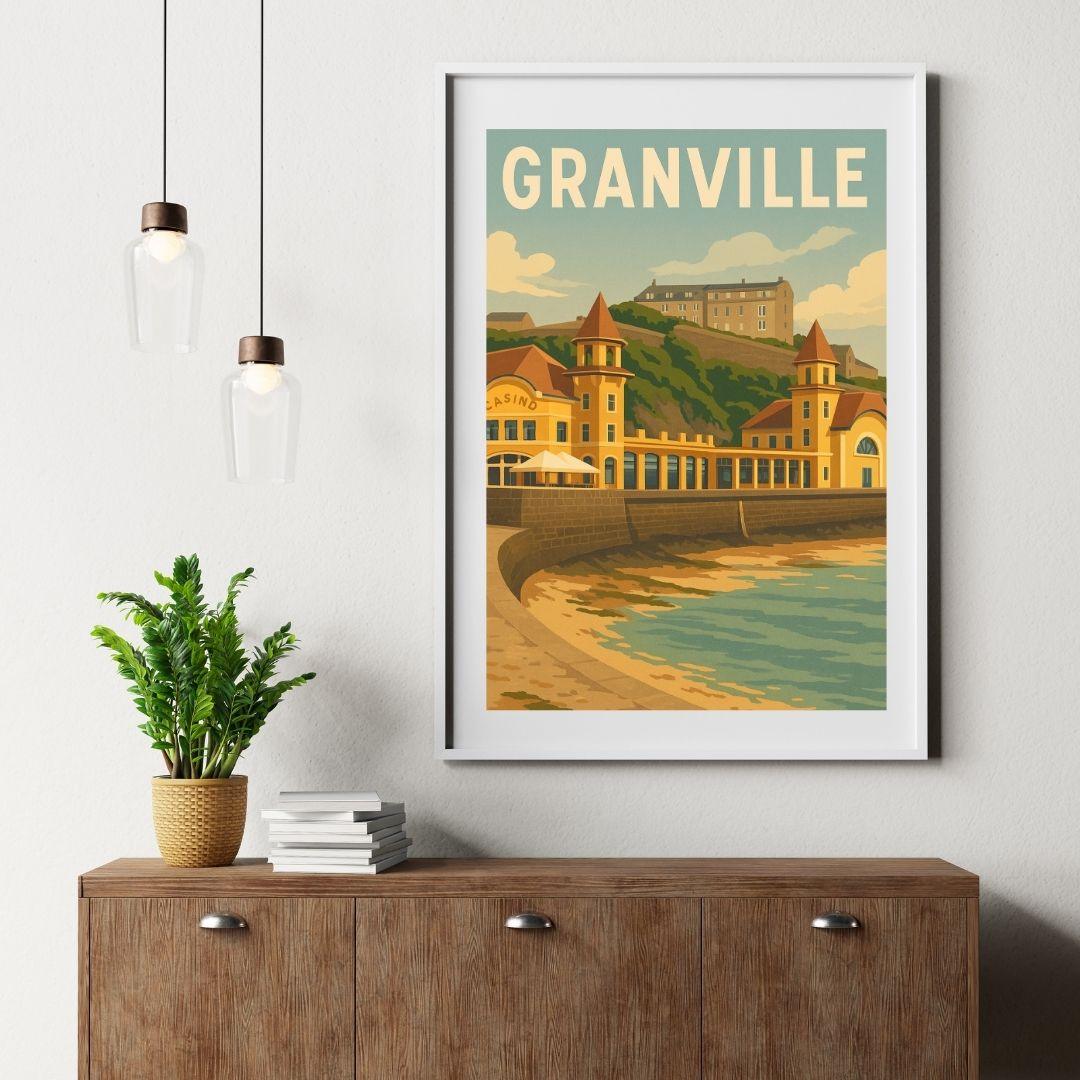 Affiche Granville – Vue Mer Sans Marée
