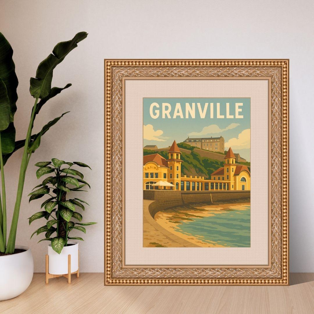 Affiche Granville – Vue Mer Sans Marée