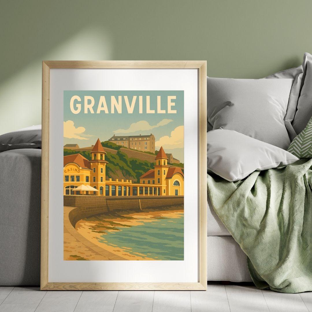 Affiche Granville – Vue Mer Sans Marée
