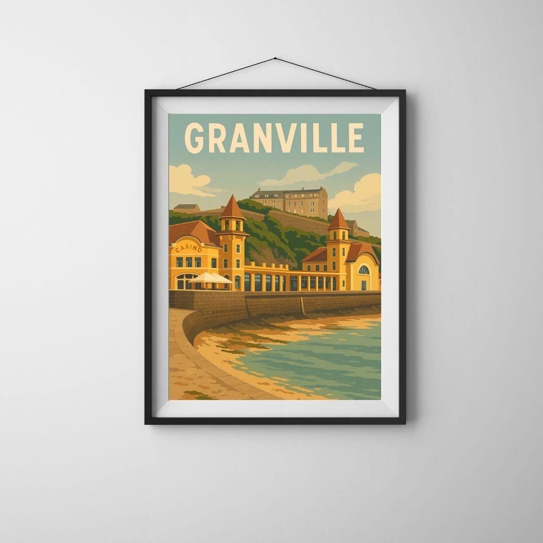 Affiche Granville – Vue Mer Sans Marée