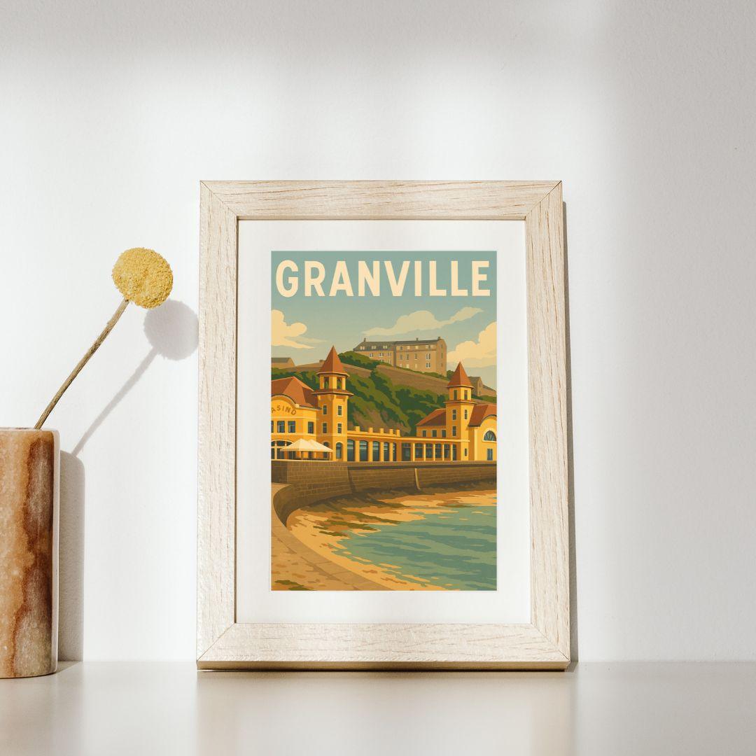 Affiche Granville – Vue Mer Sans Marée