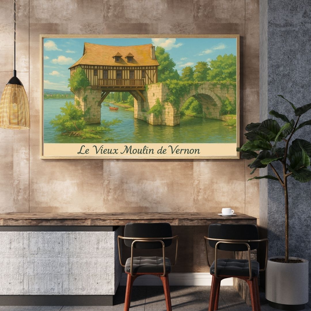 Affiche Vernon – Le moulin qui tient bon