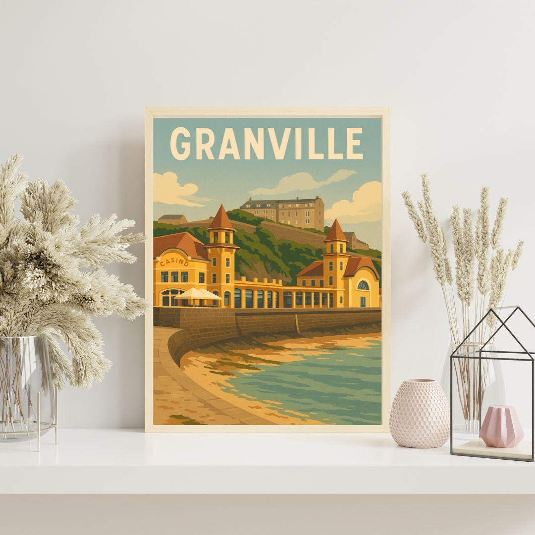 Affiche Granville – Vue Mer Sans Marée