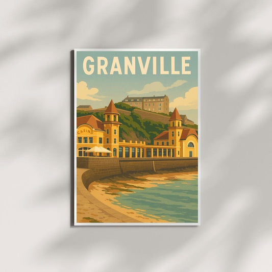 Affiche Granville – Vue Mer Sans Marée