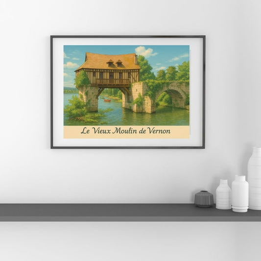 Affiche Vernon – Le moulin qui tient bon